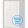 100 Count Bread Loaf Bags Food Storage Clear Poly Bags