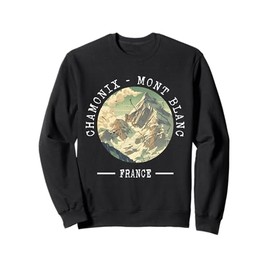 Chamonix Mont Blanc French Alps Vintage Mountain Ski Travel Sweatshirt