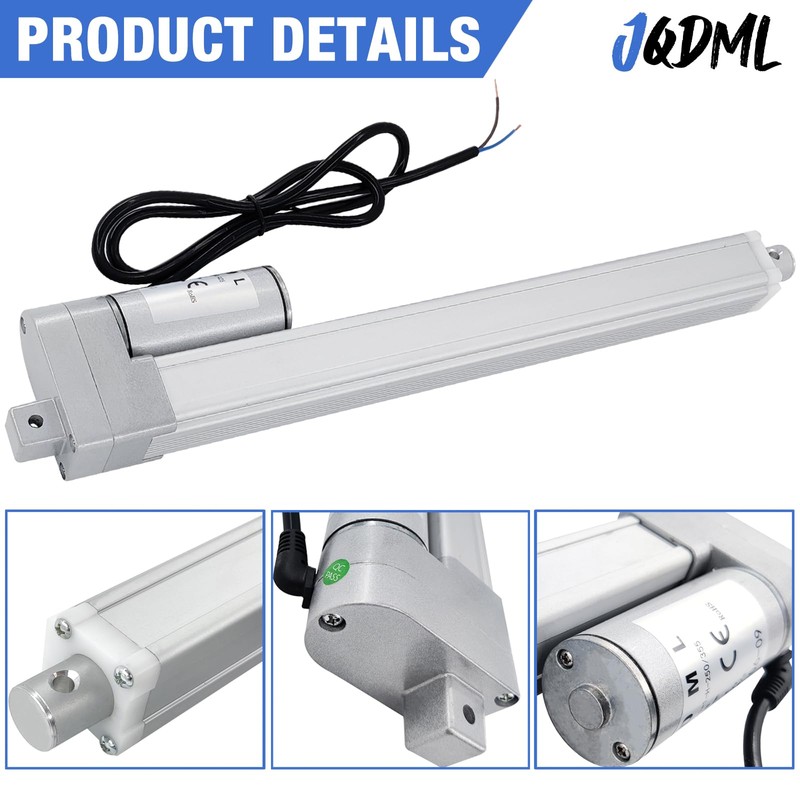 JQDML 12V High Speed Linear Actuator - 4 Inch Stroke,
