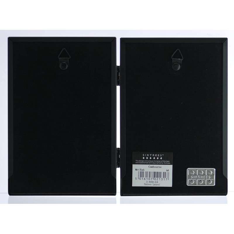 Sixtrees Cambourne 3-400-04 Black Metal Folding Photo Frame for two