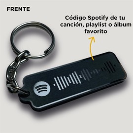 Llavero personalizado con código escaneable Spotify ideal para regalo