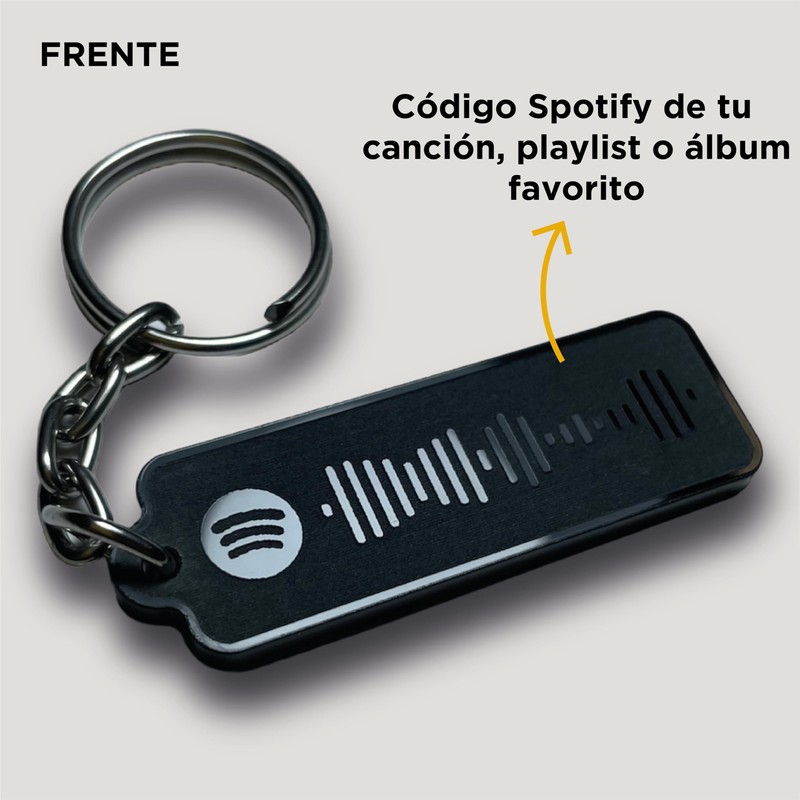 Llavero personalizado con código escaneable Spotify ideal para regalo
