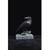 EASCHEER Raven On Rock Statue 3" Gothic Crow Scavenger Bird