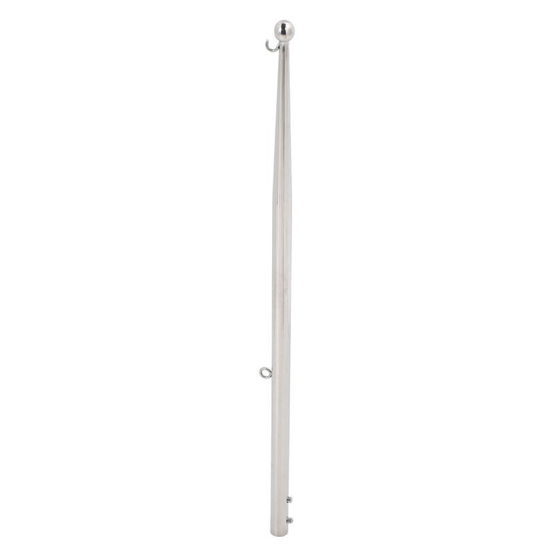 Boat Flag Pole 610mm Length Stable 316 Stainless Steel Rail