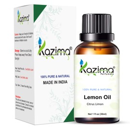 KAZIMA Lemon Essential Oil 30 Ml 100% Pure Natural Steam Distilled & Therapeutic Grade Enriched In Vitamin C & Natural Antioxidants (30ml)