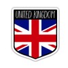 Squiddy United Kingdom UK Flag Shield - Vinyl Sticker for Car, Laptop, Notebook (5" high)