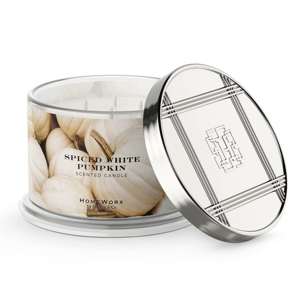Spiced White Pumpkin 18 oz 4-Wick Candle by HomeWorx |