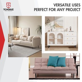 TCHOSUZ 5-7 Inch / 12-18cm Adjustable Metal Furniture Legs, Set of 4 Heavy Duty Bed Frame Center Slat Support Legs DIY Replacement Feet for DIY Cabinet Couch TVstand Chair Desk Black