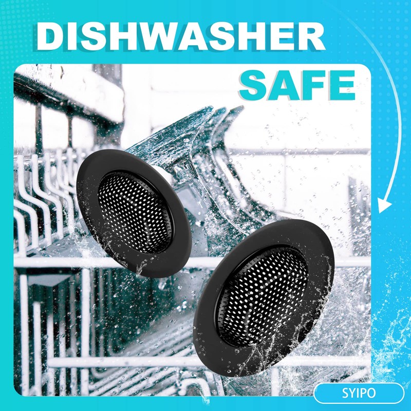 Sink Drain Strainer, 2 PCS Kitchen Sink Strainer - Upgraded
