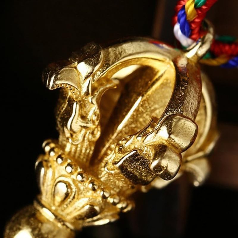 HOOTNEE Antique Vajra Pendant Mini Tibetan Copper Vajra Ornament for