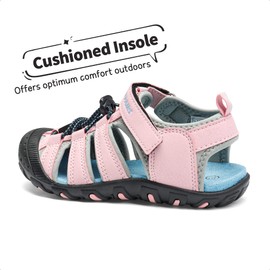 DREAM PAIRS Sandalias Deportivas para ni?os y ni?as Peque?os o Peque?os o Grandes para ni?os,181105K,Rosa,23.5 cm,Ni?o Grande