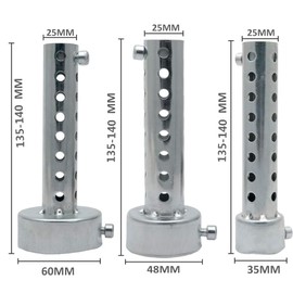 TOTMOX Universal Motorcycle Adjustable Removable Exhaust Mufflers, 35mm/48mm/60mm Baffle Silencers for Motorbikes Motorcycles, Black/Silver
