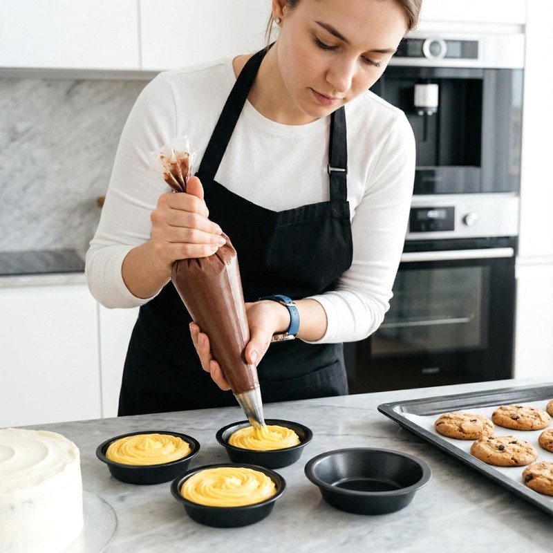 12 Pack Mini Pie Pans, 5 Inch Reusable Nonstick Pie