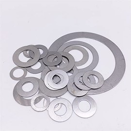 Bclla Zkenshan-washers Thickness 0.1mm Flat Washer Ultrathin Gasket Thin Shim Washer Stainless Steel M5 M10 M12 M14 M15 M16 M17 M18 M20 M25, 100 Pcs, Good wear Resistance
