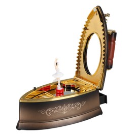 Vintage Electric Iron Modeling Musical Box Dancing Girl Rotating Musical Box Birthday Gift