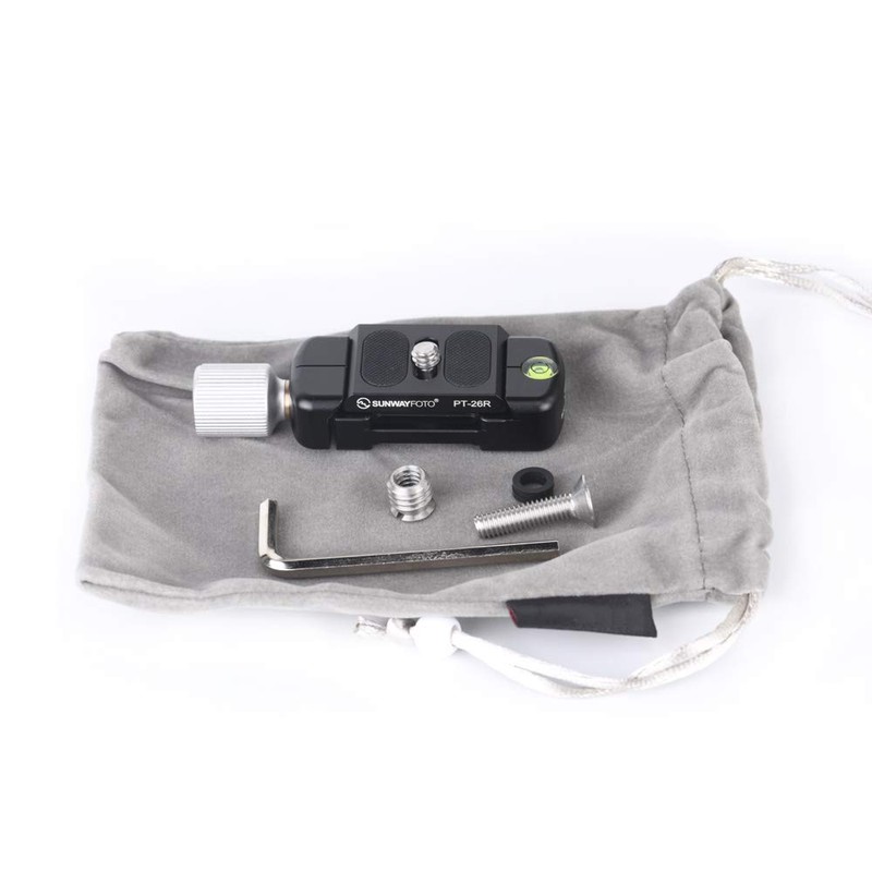 SUNWAYFOTO DDC-26LT QR-Plate+Clamp Combo Compatible with Arca/RRS QR Plate (26mm)