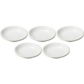 Set of 5, 30 White Tamabuchi Plates [3.7 x 0.8 inches (9.3 x 2 cm) | Small Plates