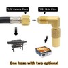 Hooshing 12FT Propane Quick Connect Hose with Propane Elbow Adapter