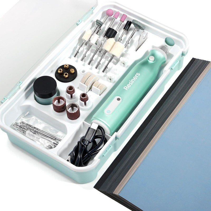Resiners Cordless Rotary Tool Kit, Electric Resin Drill & Polishing