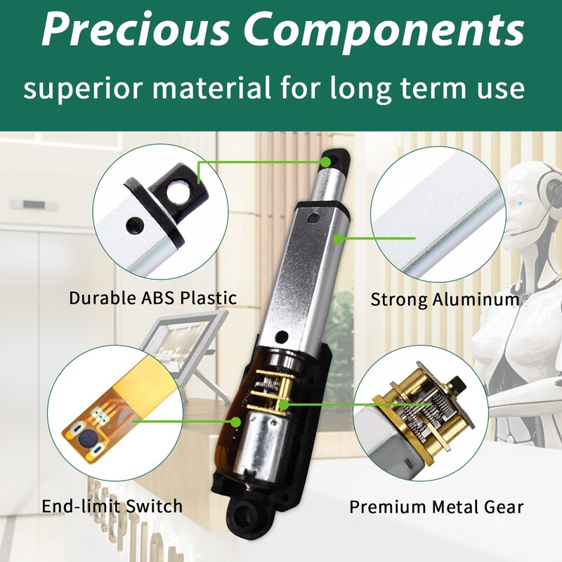 Micro Linear Actuator with Controller, 1.2" Stroke Small Electric Motion