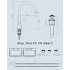 FORIOUS Matte Black Bathroom Faucets 3 Hole, 8 inch Widespread