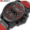 CURREN Chronograph Fashion Trend Multifunction Wrist Watch Waterproof Quartz Leather