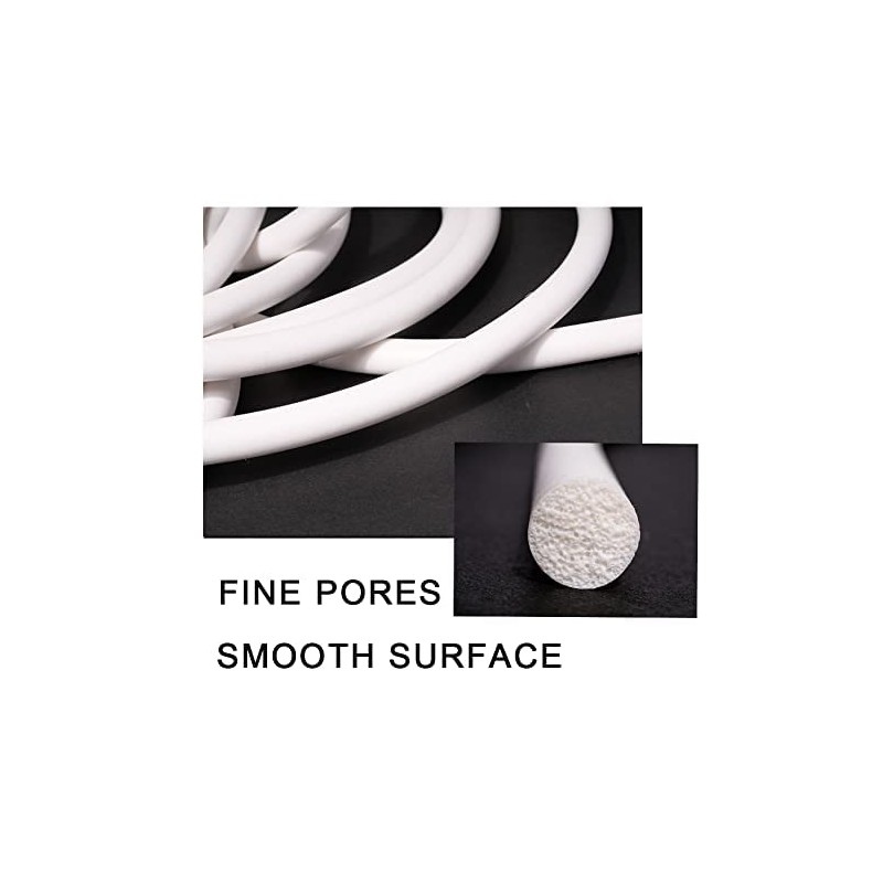 Ququyi Silicone Foam Strip, (1/4" Dia) Soundproofing Windows Sealing Strip,