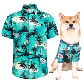Harbyel Dog Shirts Hawaii Dog Clothes for Small Medium Large Dogs Owner and Pet Shirts are Sold Separately