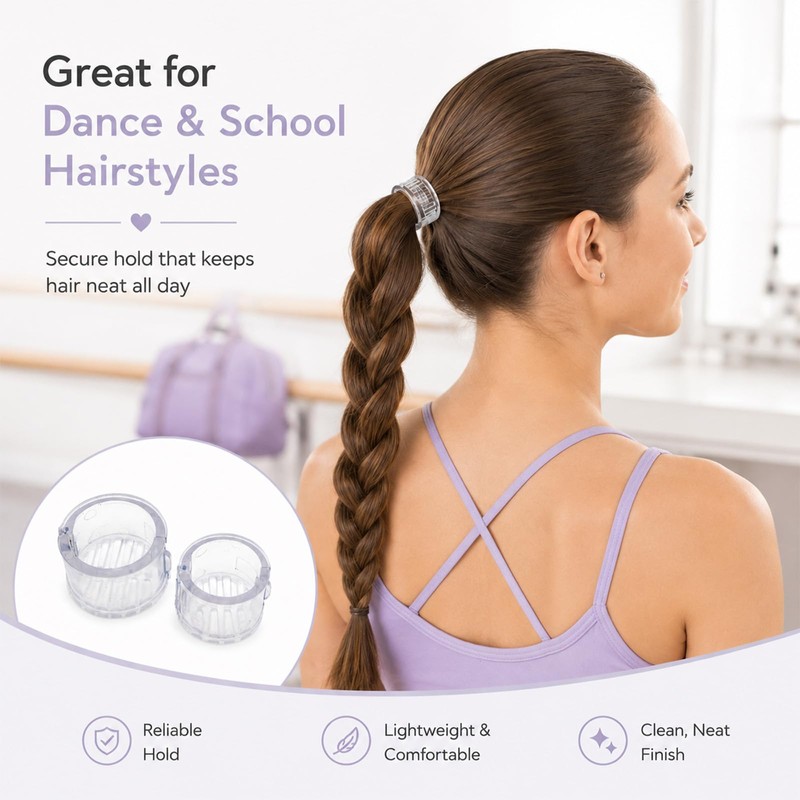 4 PCS Ponytail Clip With Comb Teeth (2 Sizes)
