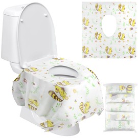 Homgaty 20Pcs Disposable Toilet Seat Covers, Potty Seat Cover Protectors, Extra Large Size, Individually Wrapped, Waterproof for Travel, Toddlers Potty Training in Public Restrooms Hotel Bathroom (Squirrel)