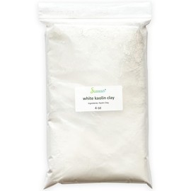 Soapeauty WHITE KAOLIN CLAY Powder | Cosmetic Grade 100% Natural | Facials, Face Mask, Soap Making, Bath Bomb | aka White Clay Powder, China Clay Powder | (4 OZ)