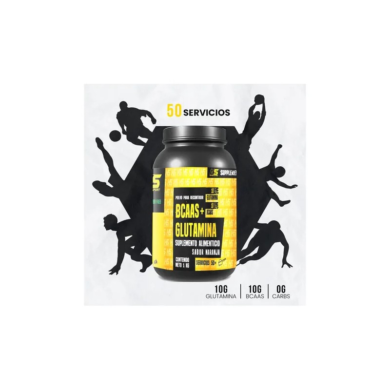 Suplemento Bcaas + Glutamina Hiper Sport 1kg Varios Sabores