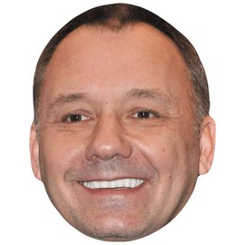 Bob Mortimer (Smile) Celebrity Mask, Flat Card Face, Fancy Dress Mask