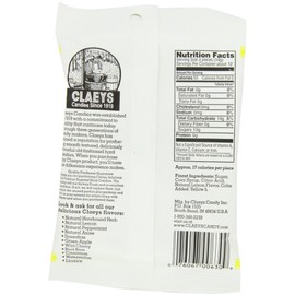 Claey's Candies Lemon Drops - Old Fashioned Hard Candy - 100 Percent Naturally Lemon Flavor - Fat-Free - 6 Ounce - 12-Pack