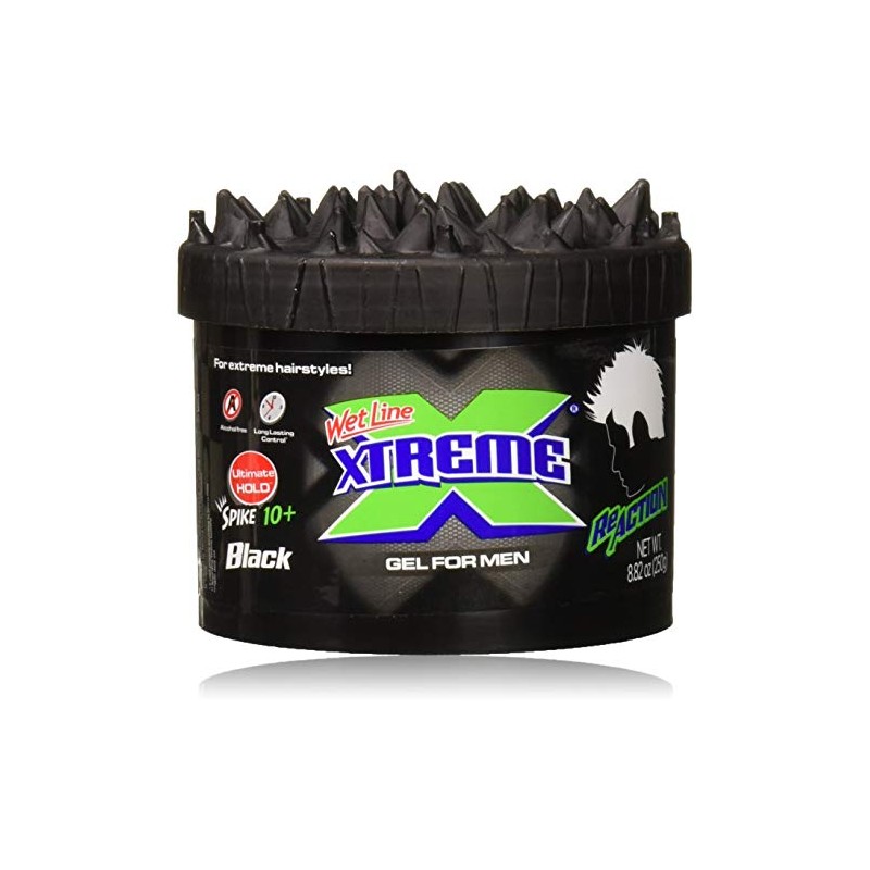 Wet Line Xtreme Reaction Black Ultimate Hold Gel, 8.8 Ounce