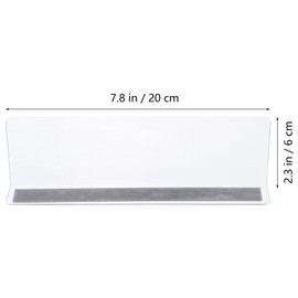 ULTECHNOVO 6Pcs Clear Shelf Divider Baffle, Closet Plastic Separator Shelf Merchandise Dividers for Bedroom Kitchen Office Supermarket Clapboard Organization (20X6X6CM)