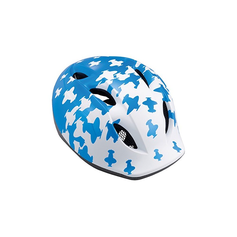 MET Kids' Buddy Helmet, White/Blue Airplanes, 46-53 cm