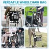 SHIFANQI Wheelchair Bag with Cup Holder, Wheelchair Accessories Armrest Side