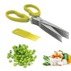 TNSRAY Herb Scissors Green Herb Scissors Stainless Steel Kitchen Scissors