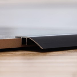Trimold Aluminum Profile Floor Transition Strip, Matte Black, 35.4" x 1.7"