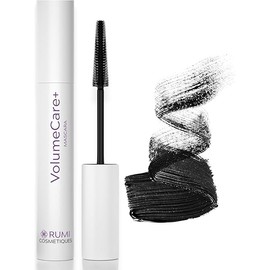 VolumeCare+ Mascara For Older Women - Extreme Length and Volume 2-in-1 Formula - No Clumps, Long-Wearing, Hypoallergenic Mascara For Sensitive Eyes (Natural Black)