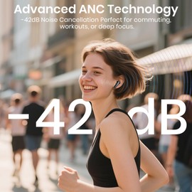 SIAWAG Wireless Earbuds 5.4 Bluetooth Headphones 100H Bluetooth Earbuds Active Noise Cancelling Earphones in-Ear Earbud with 4 ENC Noise Cancelling Mic IP5 Waterproof Earphones for Android iOS