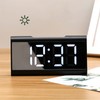 Alarm Clock LED Digital Display Mirror USB Charging Desktop Clock