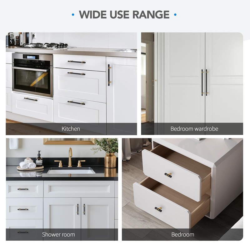 HOME EDIT 3 inch Cabinet Handles, 10 Pack Kitchen Cabinet