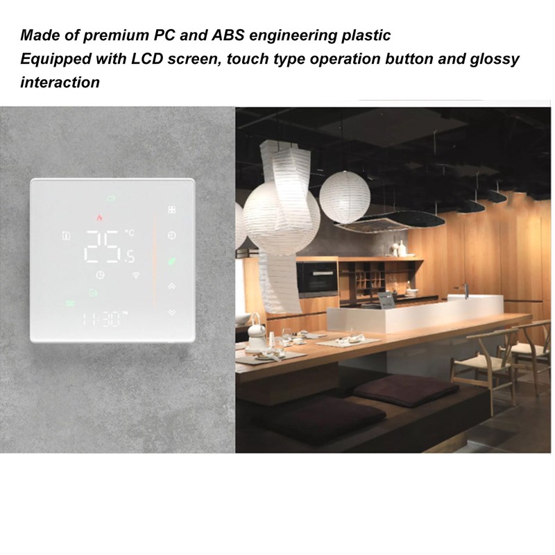 Boiler Heating Thermostat PC ABS 5A Wall Mounted WIFI Programmable