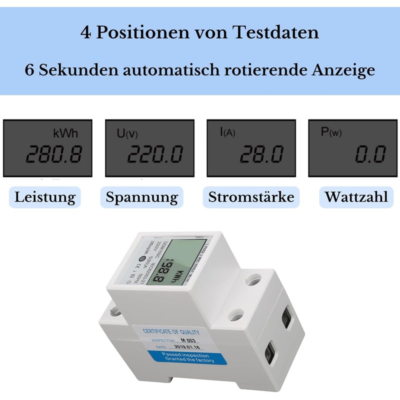 Hsthe Sea Electric Meter Single Phase Energy Meter 220V 5(80)