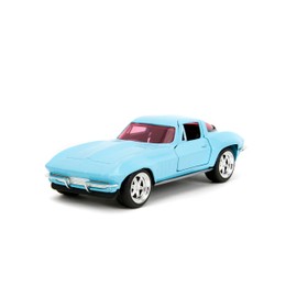 Pink Slips 1:32 W2 1966 Chevy Corvette Coche Fundido a presión, Juguetes para niños y Adultos (Color Azul Claro)