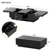 Multifunctional Coffee Table with 2 Large Hidden Storage Compartment, Extendable