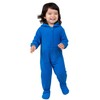 Footed Pajamas - Brilliant Blue Infant Hoodie Fleece One Piece