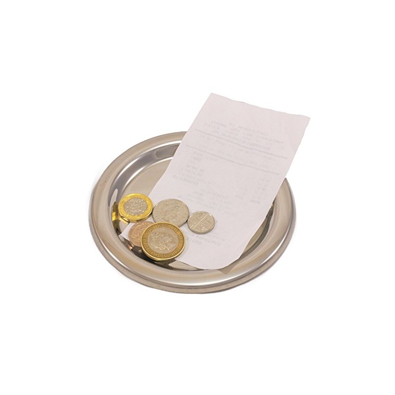 Chef-Hub Stainless Steel Tip Tray, Bill Presenter, Money Dish, Cash